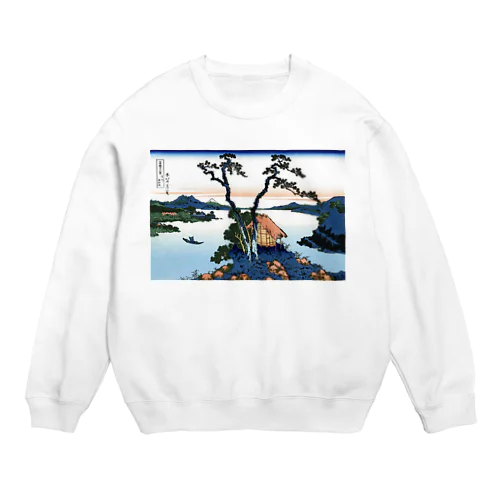 葛飾北斎_冨嶽三十六景　信州諏訪湖 Crew Neck Sweatshirt