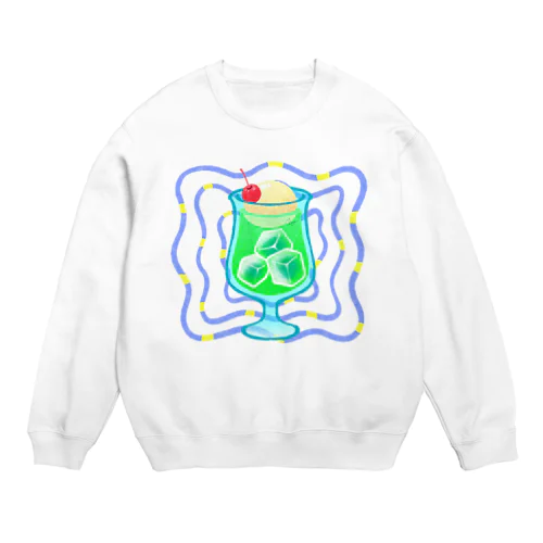 涼しげクリームソーダ Crew Neck Sweatshirt