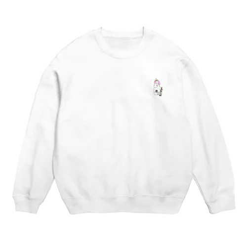 ユニコーン　ほろよいこんこん Crew Neck Sweatshirt