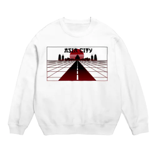  vaporwave asiacity  Crew Neck Sweatshirt