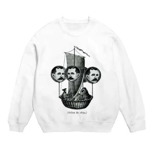 気球おじさん Crew Neck Sweatshirt