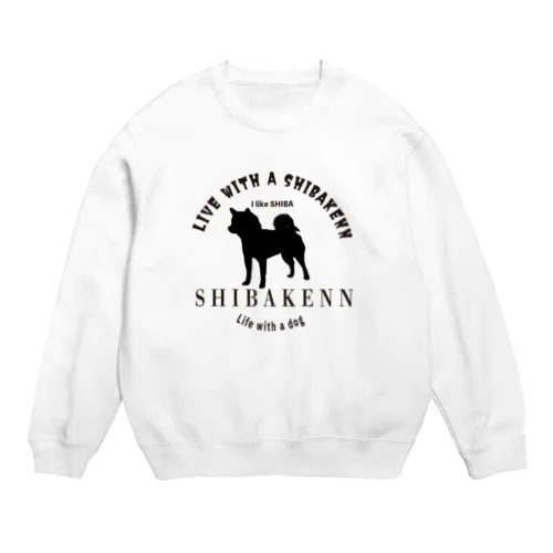 柴犬のロゴ Crew Neck Sweatshirt