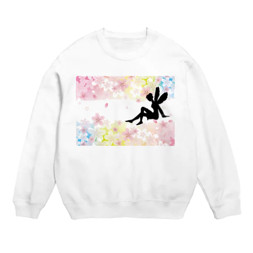 桜とフェアリー Crew Neck Sweatshirt