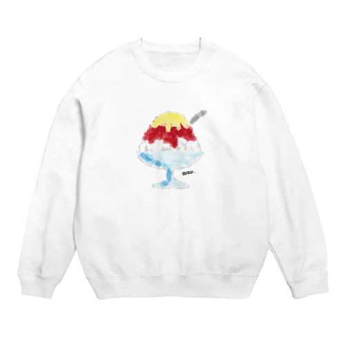 いちご練乳かき氷 Crew Neck Sweatshirt