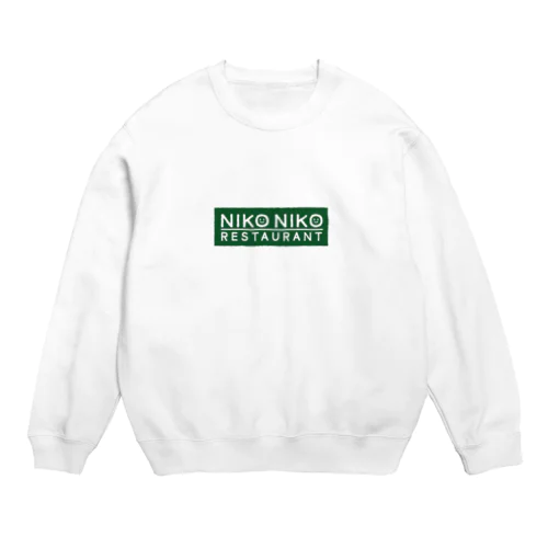 nikonikoロゴグリーン Crew Neck Sweatshirt