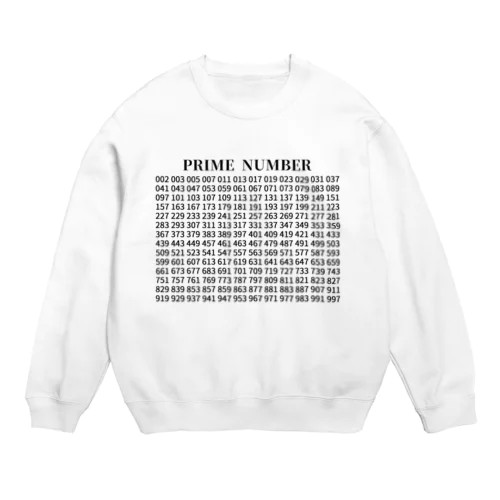  素数(Prime number) 02 Crew Neck Sweatshirt