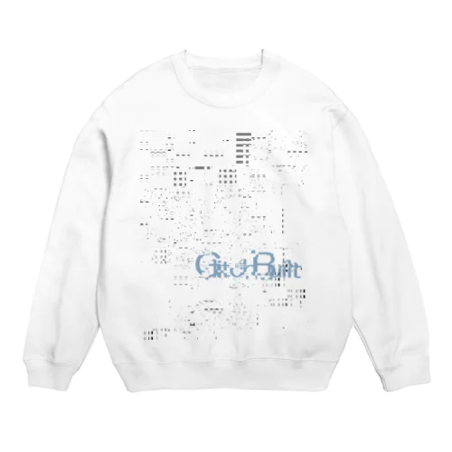 White noise (GlitchBuilt Logo) Crew Neck Sweatshirt