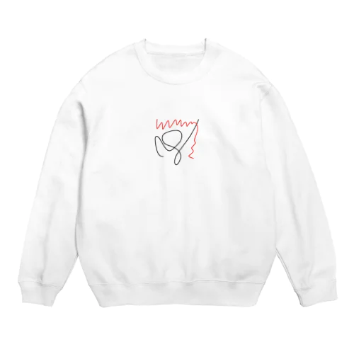 3秒で描き殴った二本の線 Crew Neck Sweatshirt