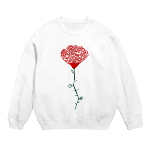 🥀( '-' 🥀  )ﾛｰｽﾞｩ Crew Neck Sweatshirt