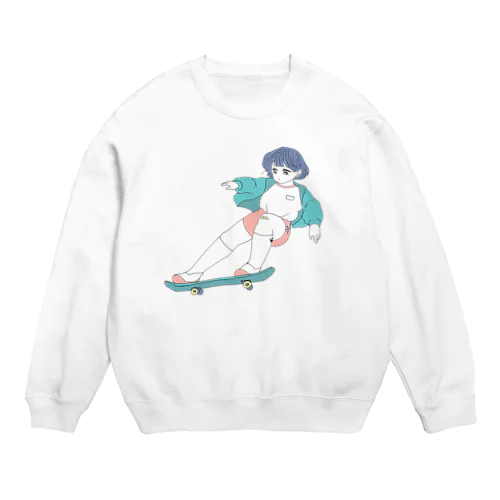 スケボーちゃん Crew Neck Sweatshirt