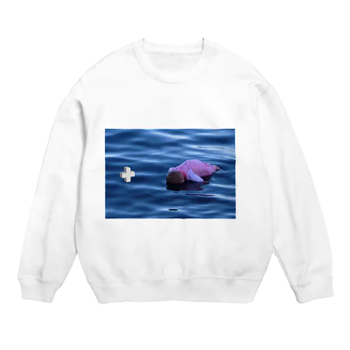Drowning Baby かわいいあかちゃん Crew Neck Sweatshirt