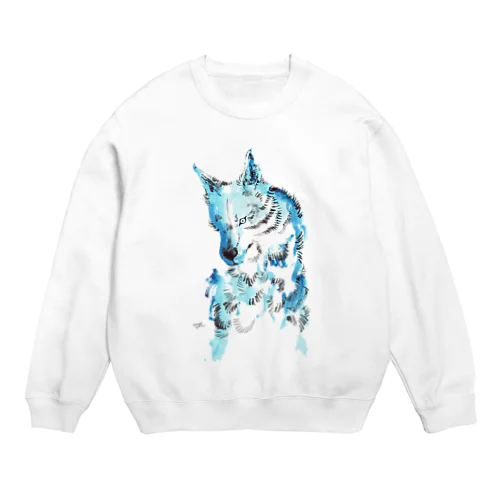 Watercolor wolf Crew Neck Sweatshirt