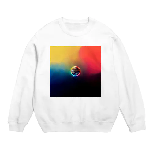 カラフルな無限の宇宙 Crew Neck Sweatshirt