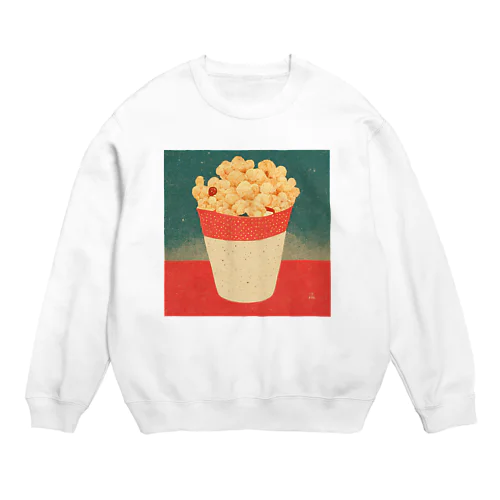 レトロなポップコーンイラスト Crew Neck Sweatshirt