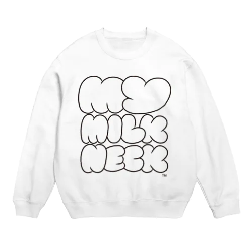 milk neck Crew Neck Sweatshirt