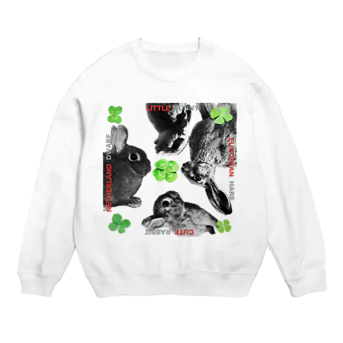 DWARF BUNNY HARE RABBIT Crew Neck Sweatshirt