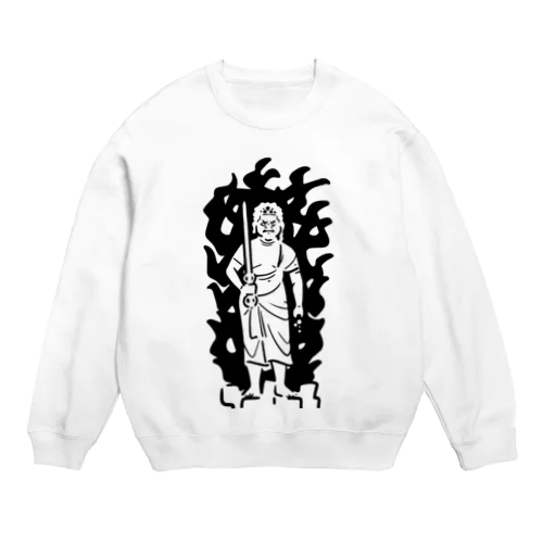 不動明王（ふどうみょうおう、梵: अचलनाथ acalanātha） Crew Neck Sweatshirt