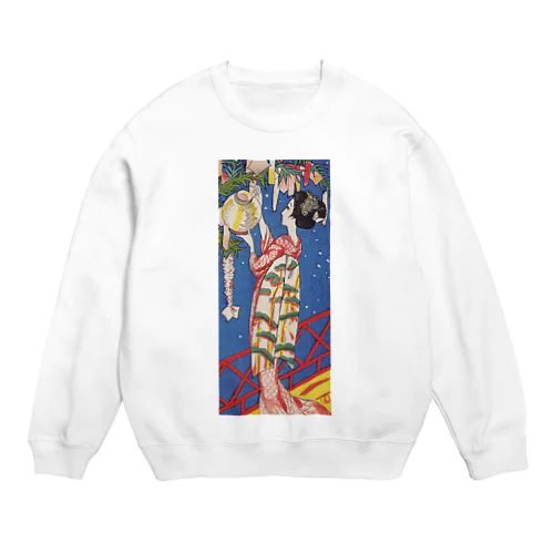 竹久夢二_＜星合＞婦人グラフ挿絵 Crew Neck Sweatshirt