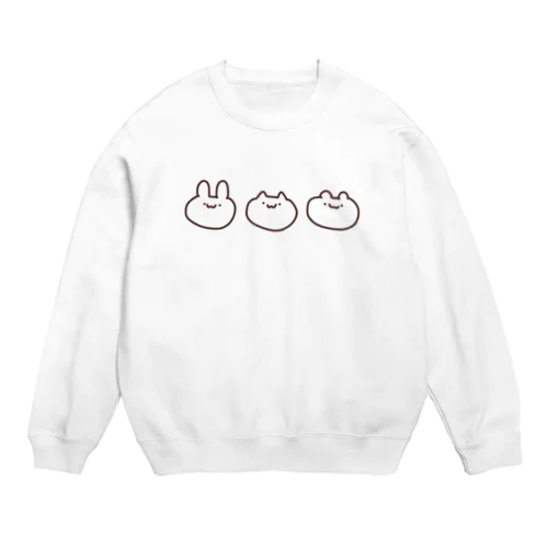 うさんくさアニマルズ Crew Neck Sweatshirt