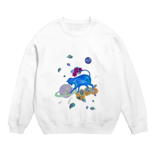 宇宙ねこ Crew Neck Sweatshirt