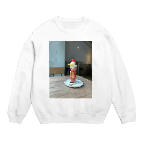 苺パフェ Crew Neck Sweatshirt