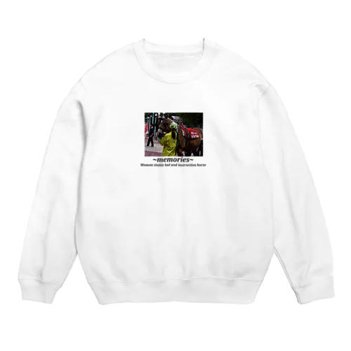 競馬イラスト　女性厩務員と誘導馬 Crew Neck Sweatshirt