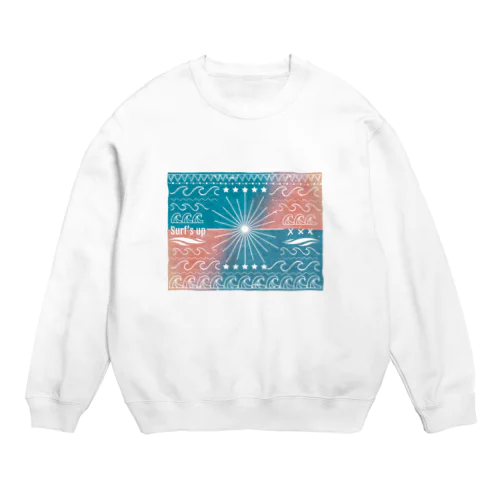 Surf's up〜良い波がきた・グラデver〜オリジナルデザイン Crew Neck Sweatshirt