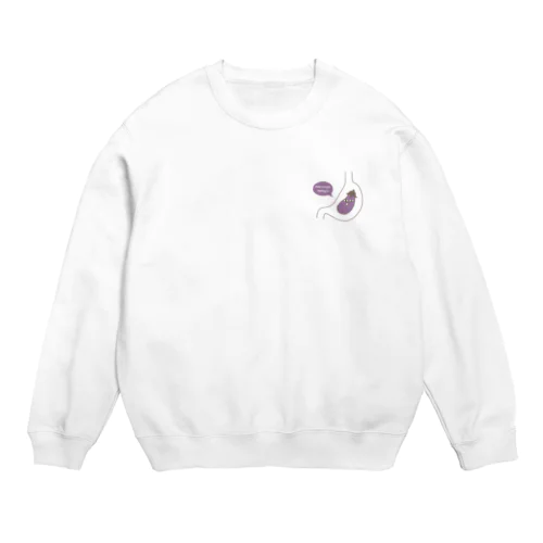 ナスが胃から話しかけてくる Crew Neck Sweatshirt