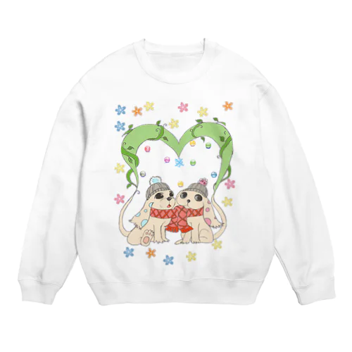 dog heart Crew Neck Sweatshirt