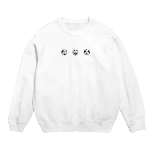 ねこ　あくび Crew Neck Sweatshirt