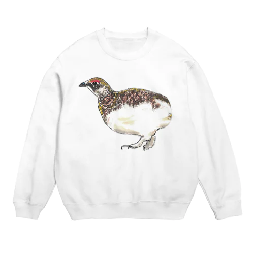 [森図鑑] 雷鳥のイラスト Crew Neck Sweatshirt