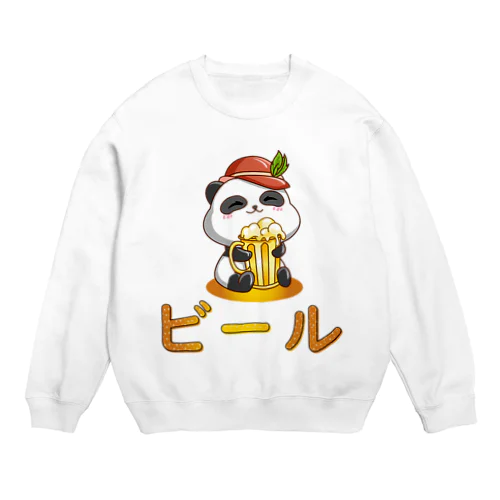  Cute Panda Drinking Beer Octoberfest Crew Neck Sweatshirt