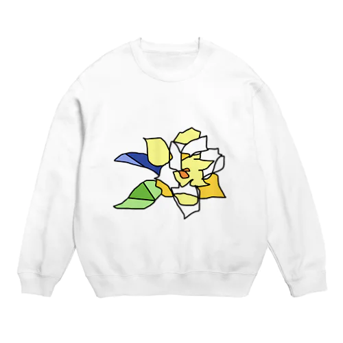 6/30 誕生花「クチナシ」 Crew Neck Sweatshirt