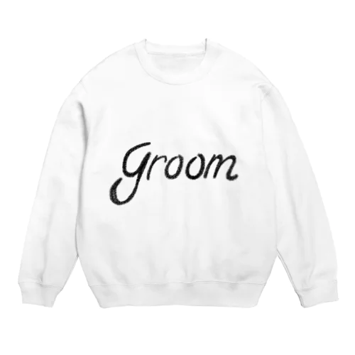 結婚報告　Groom(夫、旦那) Crew Neck Sweatshirt