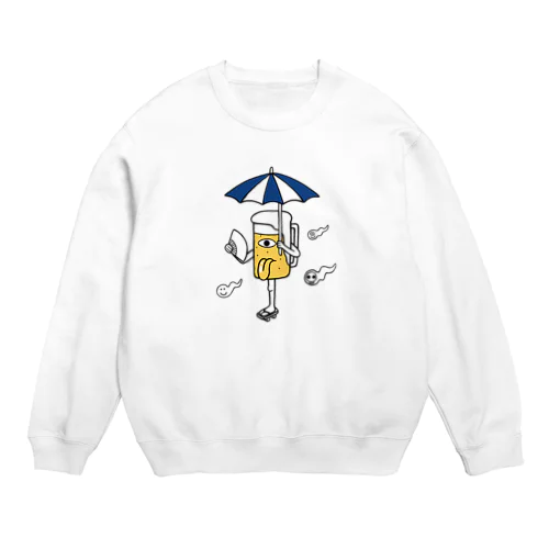 唐傘ビールお化け Crew Neck Sweatshirt