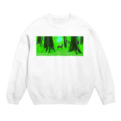 エゾシカ原始林 Crew Neck Sweatshirt