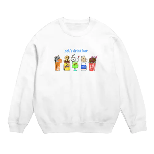 cat's drink bar Crew Neck Sweatshirt