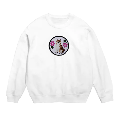 ワッペン柴犬 Crew Neck Sweatshirt