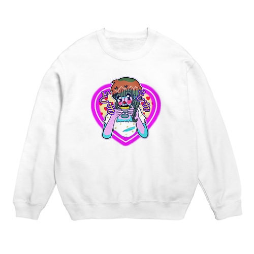 どきどき❤︎純情プリン Crew Neck Sweatshirt