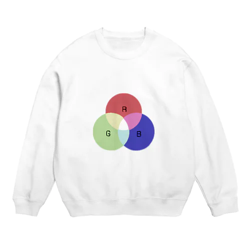 おっきななんちゃって三原色(光) Crew Neck Sweatshirt