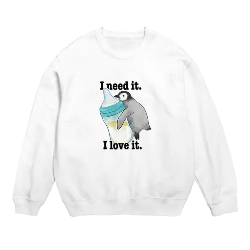 飲みアニマル（子ペンギン） Crew Neck Sweatshirt