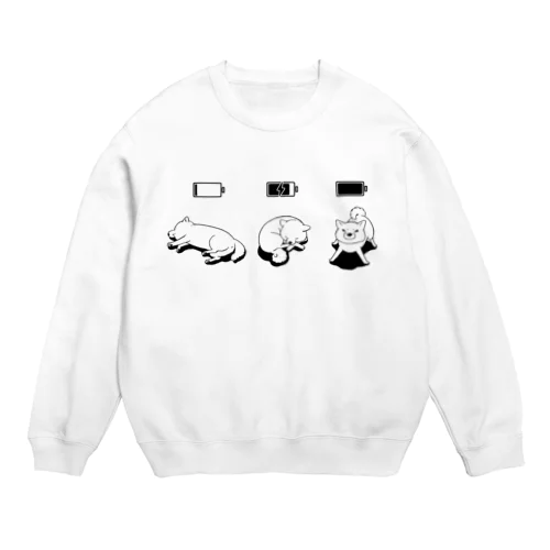 充電完了までの柴犬　弐 Crew Neck Sweatshirt