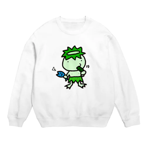 きゅうり喰うカッパ Crew Neck Sweatshirt