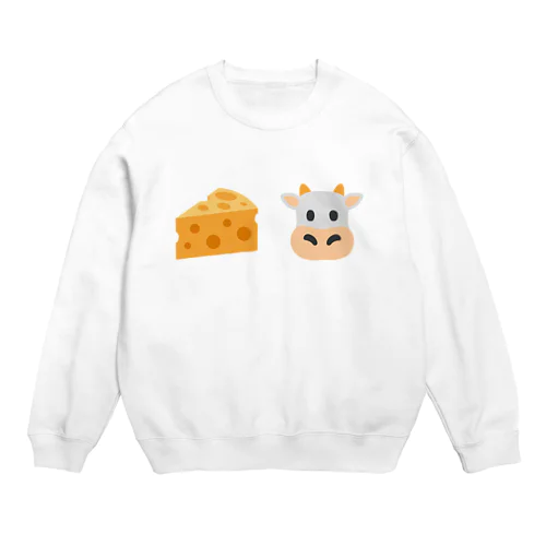 チー牛 ロゴ大 Crew Neck Sweatshirt