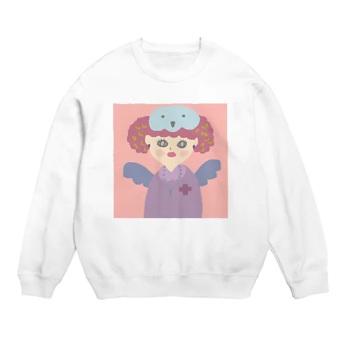 鳥ナース Crew Neck Sweatshirt