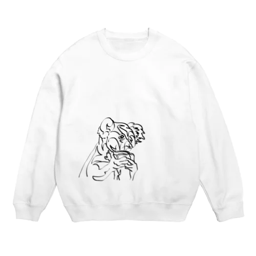 コアラ（モノクロ） Crew Neck Sweatshirt