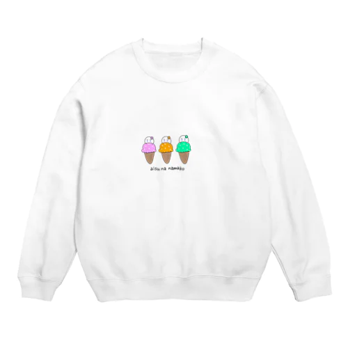 アイスな花なまこ Crew Neck Sweatshirt