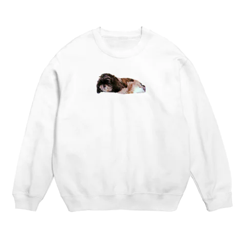 sleepy Shih Tzu Crew Neck Sweatshirt