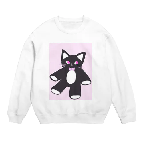 おすましキャット(もも色) Crew Neck Sweatshirt