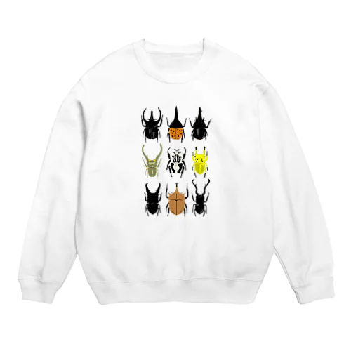 世界のカブトムシクワガタ Crew Neck Sweatshirt